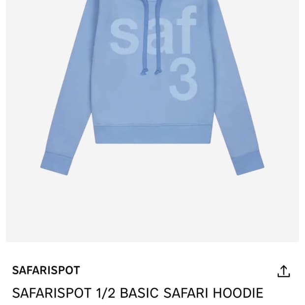 사파리스팟 1/2 베이직 사파리 후디 스카이 / 1사이즈