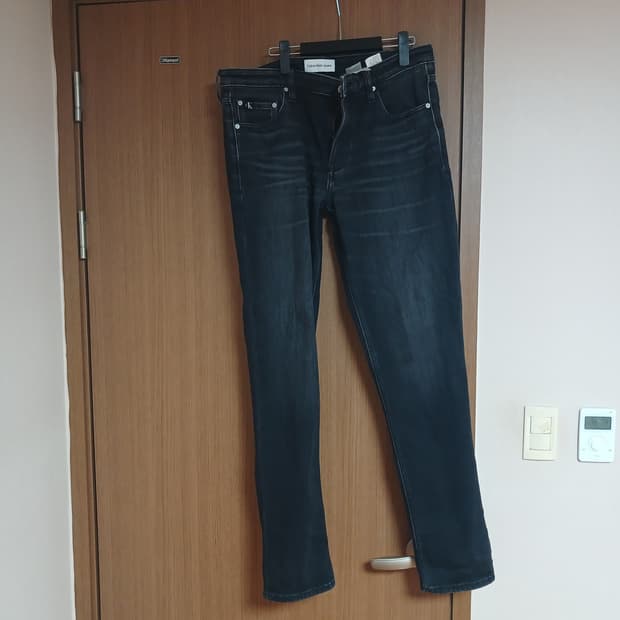 캘빈클라인 블랙 기모 데님 청바지34