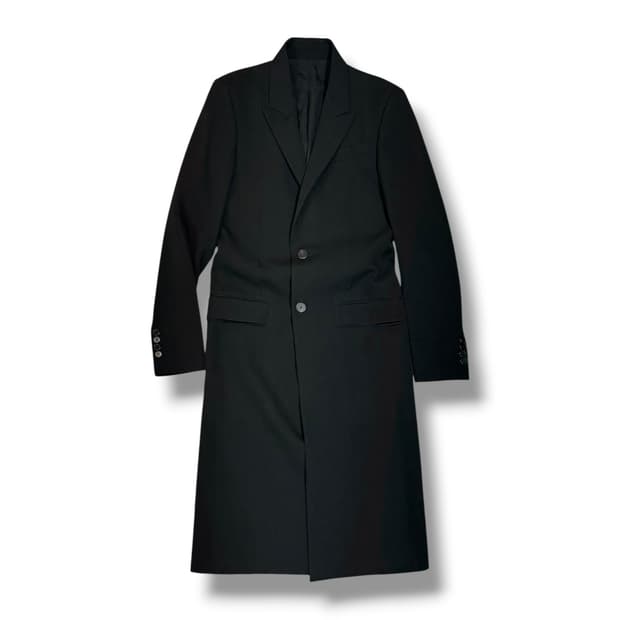 지방시 2014W 새틴 백패널 블랙 롱코트 made in ITALY (S