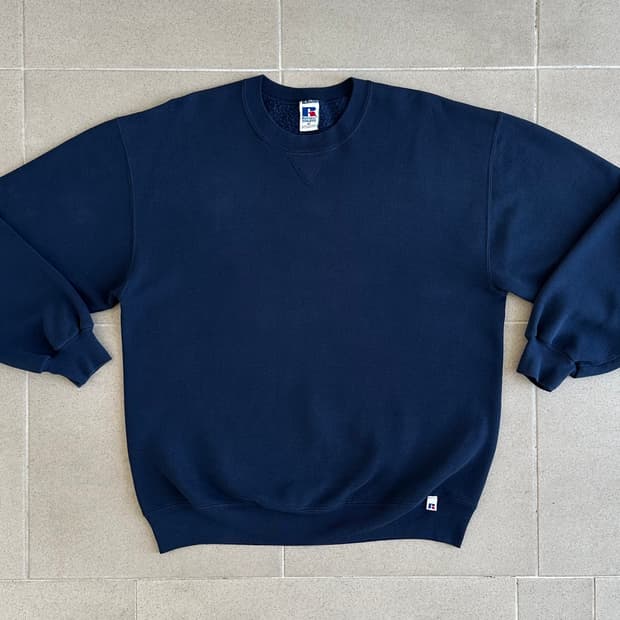 90s 빈티지 러셀 스웻셔츠 네이비 XL USA