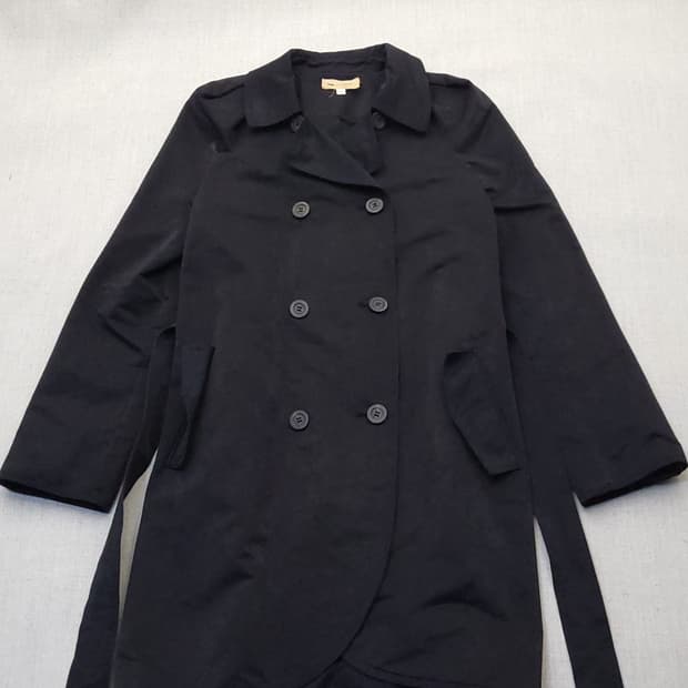 athe vanessabruno 검정색 여성 트렌치코트 s