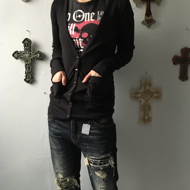 Ghost of Harlem stud point cardigan