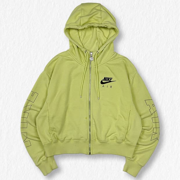 나이키 에어 크롭 형광 후드집업