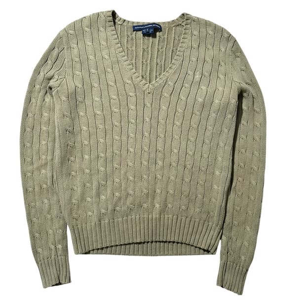 폴로 랄프로렌 케이블 V넥 니트