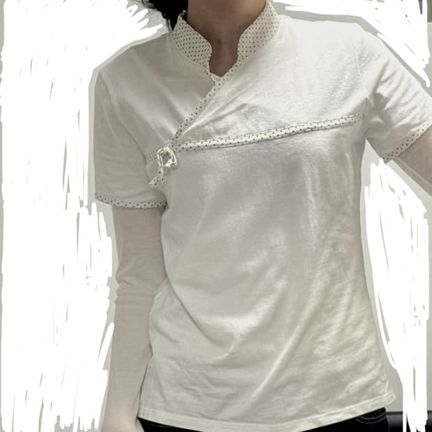 꼼사이즘 도트 반팔