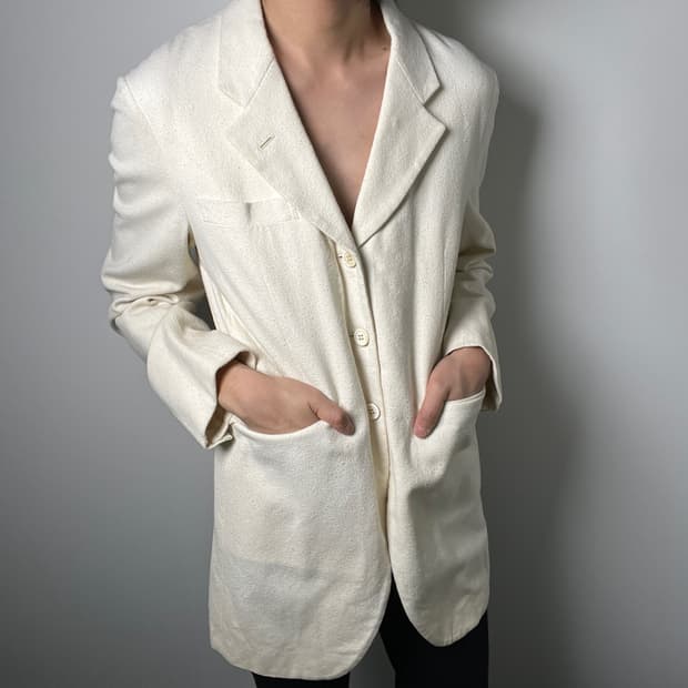 90's 꼼데가르송 옴므 플러스 싱글 블레이저 M