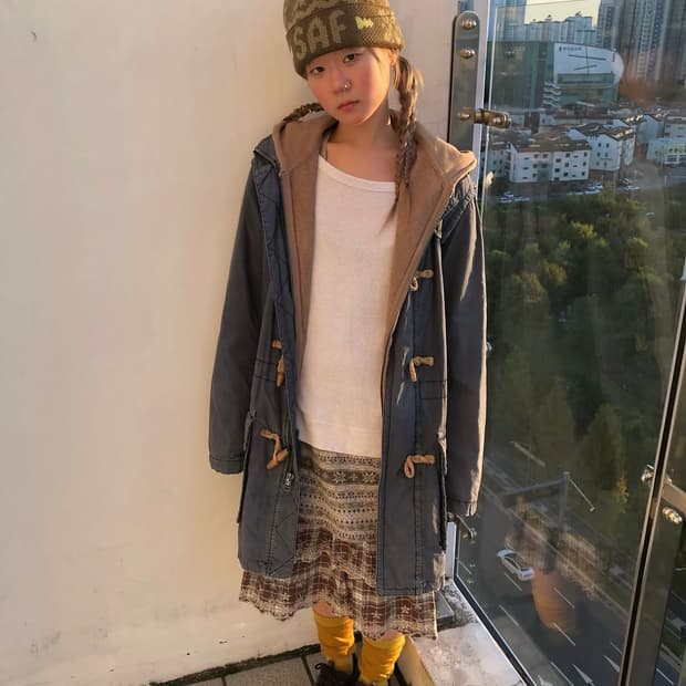 차일드매거진 폴로 더플코트 코디셋