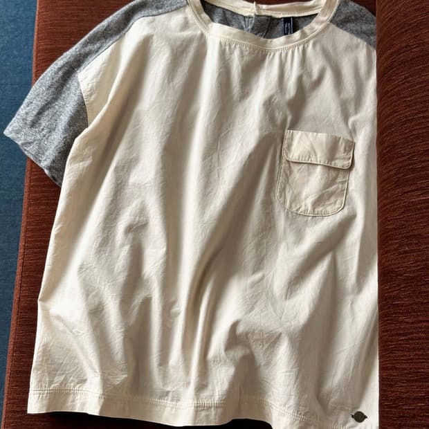 Double face crew neck shirt top