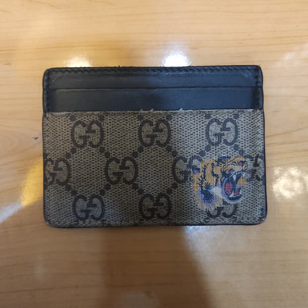 (정품) 구찌 GG 수프림 타이거 카드지갑