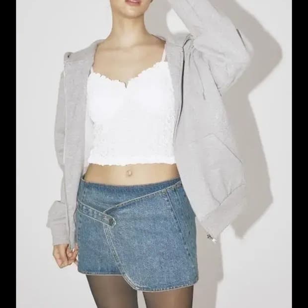 쓰리타임즈) 데님 스커트 S