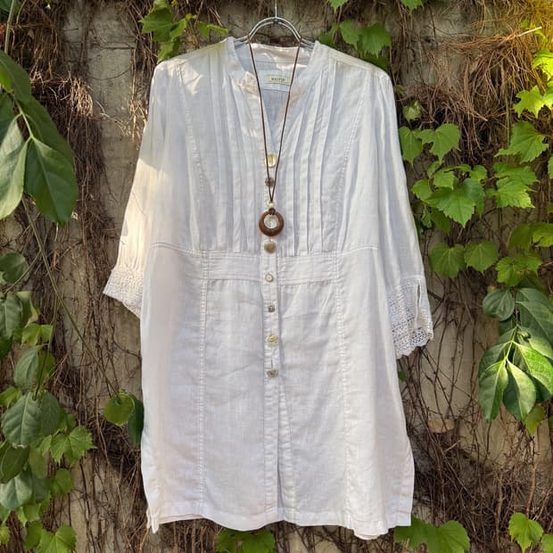Antique Button Linen Shirt 0093