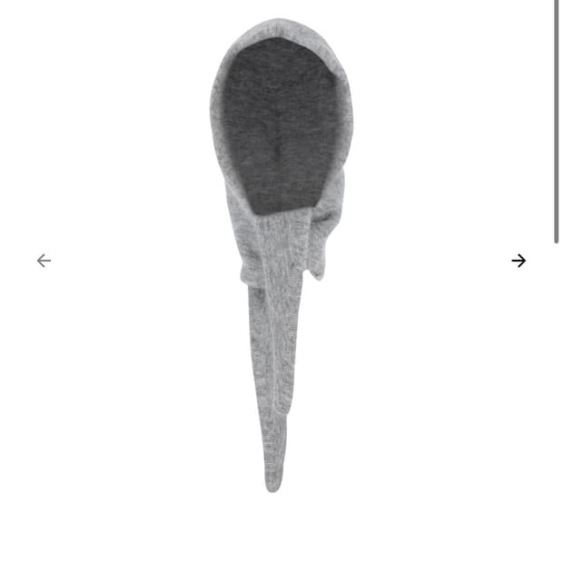 아모멘토 Hairy Balaclava Scarf, Melange Grey