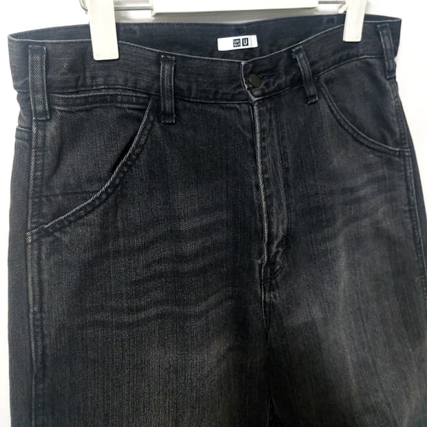 유니클로 U 흑 데님 청바지 31