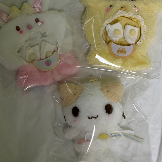 산리오 마슈마로 네코 모임 마스코트 키링 인형+엔조이 아이돌 위시미멜 폼