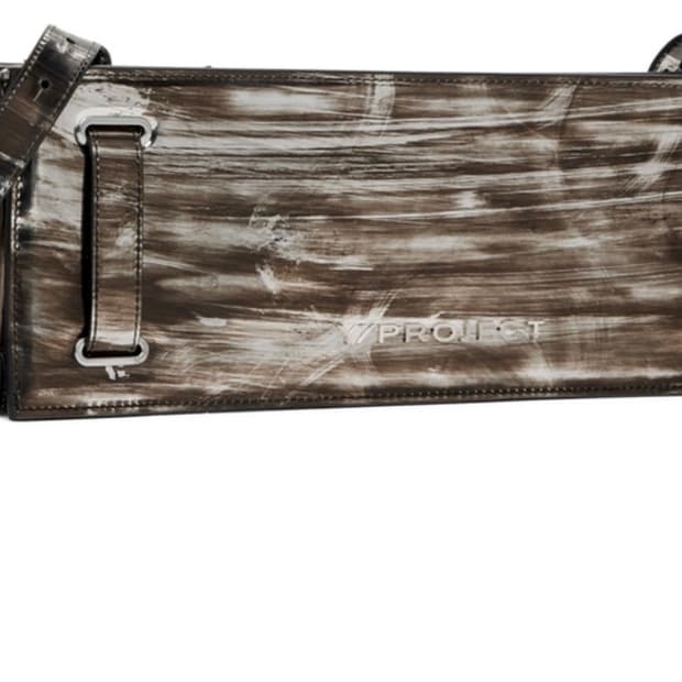 Y/Project 23ss 브라운 메탈릭 아코디언 백 [유일매물]