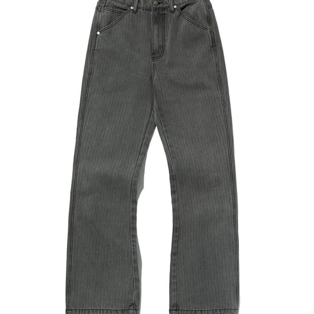 스웨이드 slim flare denim [Gray]