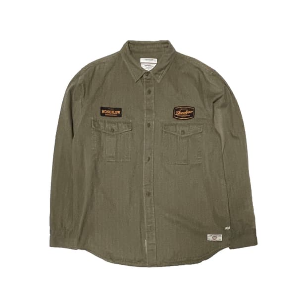 모노플로우 카키 워크 셔츠