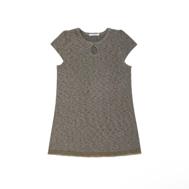 콜로신스 WEIRD DROP TOP DRESS KHAKI CHARCOAL