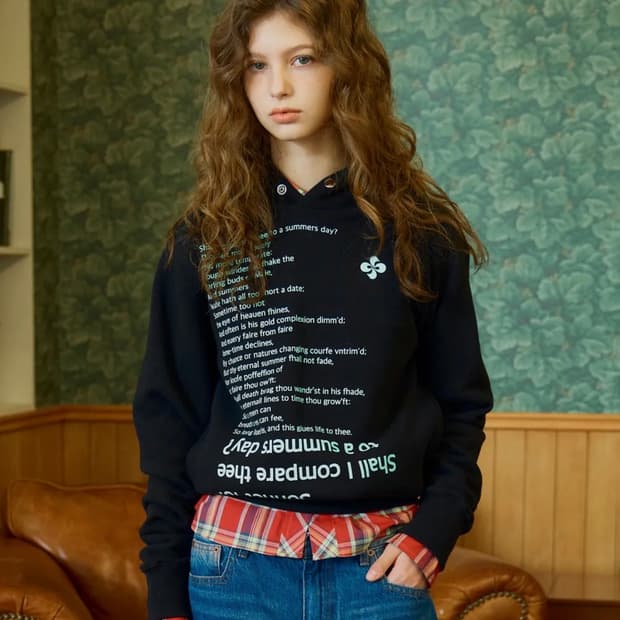 (스탠다드핏) 헤레틱 sonnet 18 후디 후드티 블랙 판매