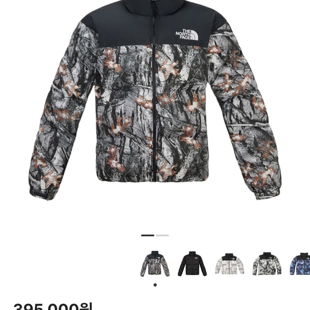 노스페이스 1996 눕시 카모 RDS 다운 자켓