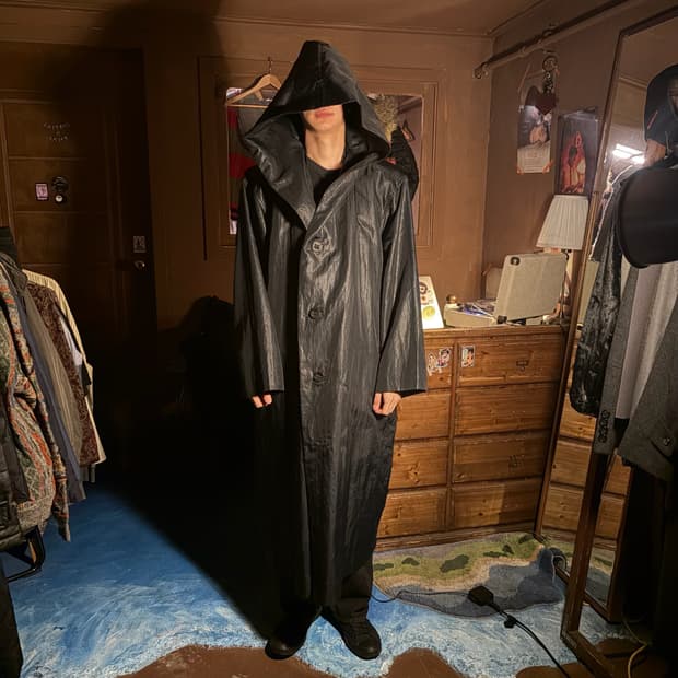 80S ISSEY MIYAKE REVERSIBLE LAYERED COAT