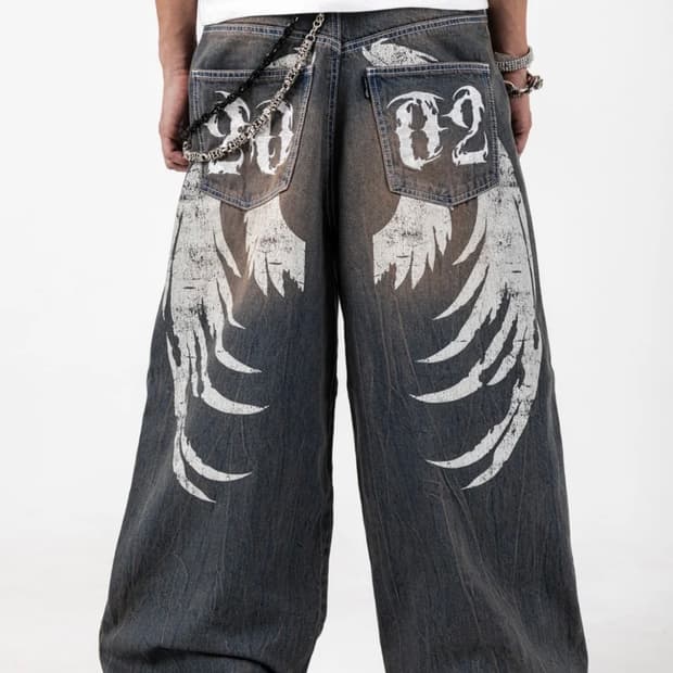 (2002)Destroy wing baggy pants