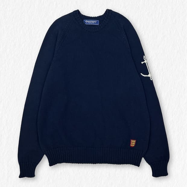 건지울른스 닻 니트 네이비