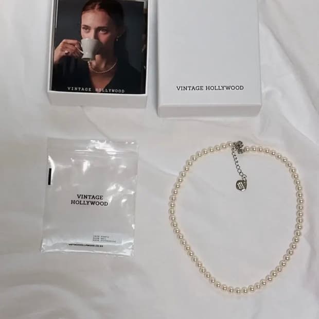 [새 상품] 빈티지 헐리우드 진주 목걸이