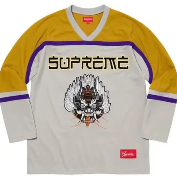 슈프림 데몬 하키 져지 그레이 m