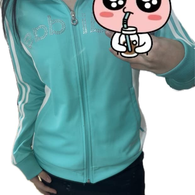 [희귀] 아디다스 고전  민트 큐빅 로고 져지 집업 자켓 트랙탑