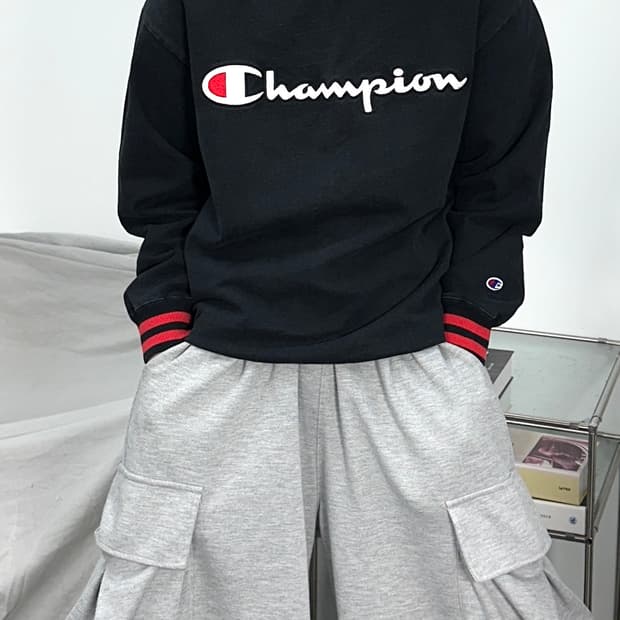 챔피온 제펜 빅로고 어센틱 맨투맨 M