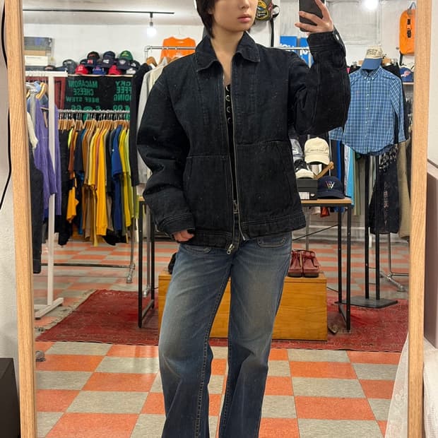 에이세컨즈 데님숏자켓