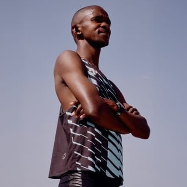 [택상품/최신출시] 데상트 러닝 델타프로 윙 싱글렛 민트 패턴 M