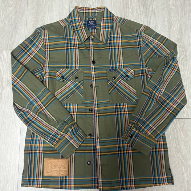 리 헤비코튼 로데오 체크 셔츠 자켓