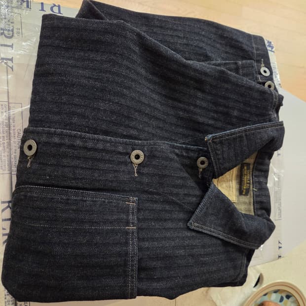 rrl 26SS 리미티드 에디션 인디고 헤링본 데님 필드 자켓 라지