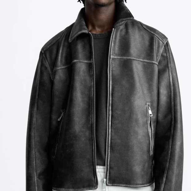 zara 자라 워싱 레더 가죽자켓  XL 사이즈