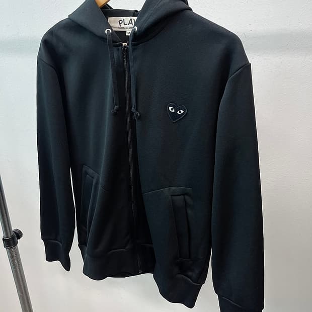 95) 꼼데가르송 블랙 후드집업 