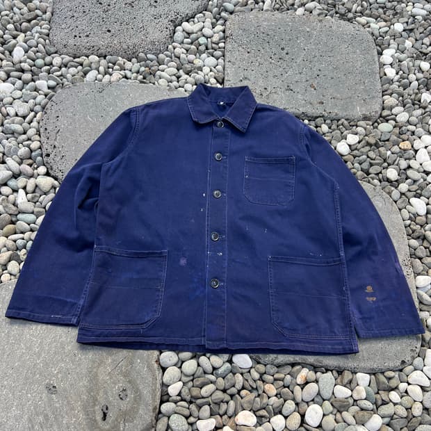 OLD VINTAGE DARK PURPLE NAVY 프렌치워크자켓