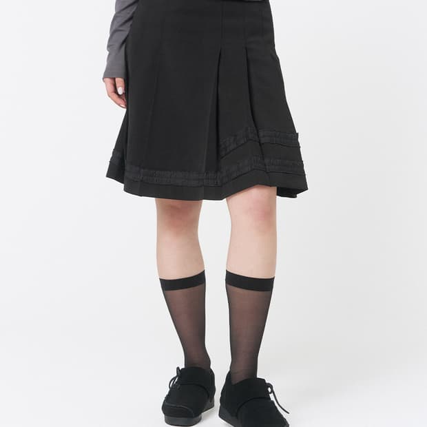 미세키서울 Trimmed midi skirt 
