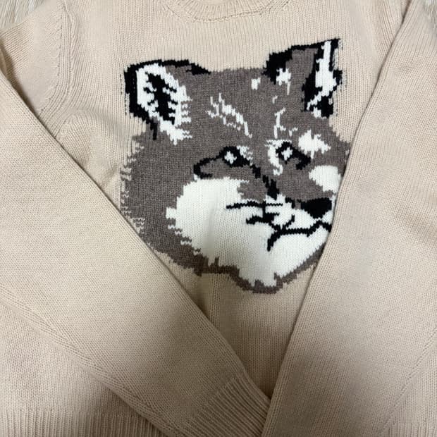 메종키츠네 폭스헤드 니트