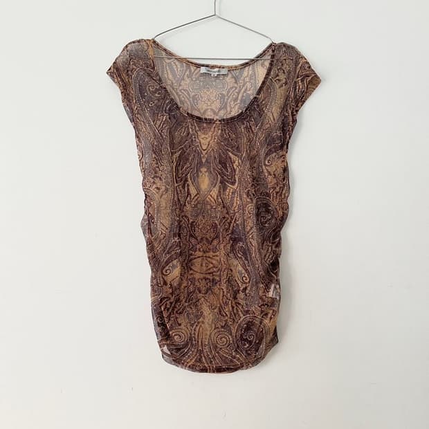 Mesh aurora layer sleeveless