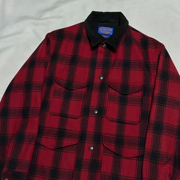 L 펜들턴 맥키노 체크 울 자켓