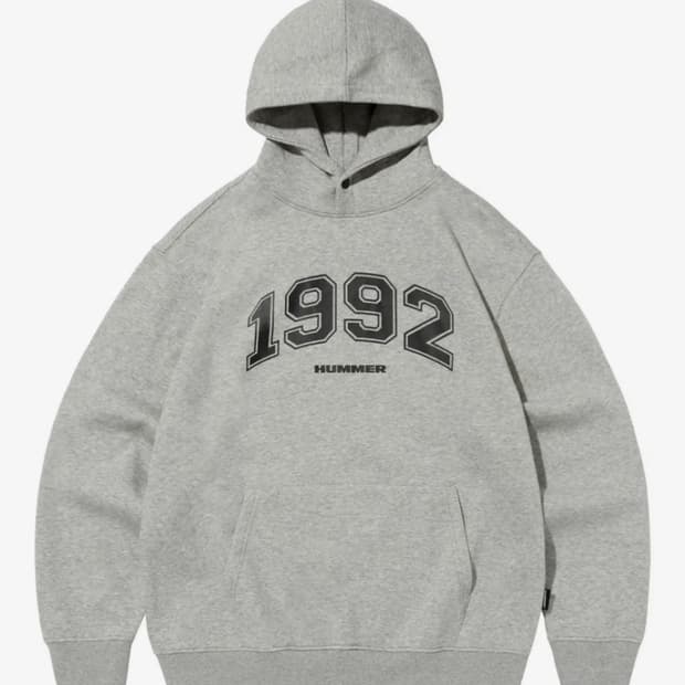 HUMMER 후드티 멜란지 그레이