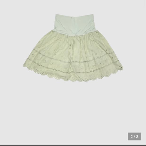 Frill mini skirt, melon