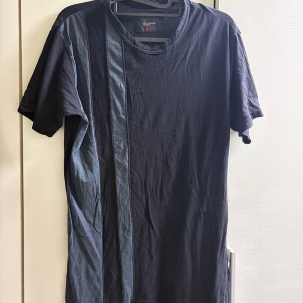 요지야마모토 레귤레이션 컷오프 라인 티셔츠