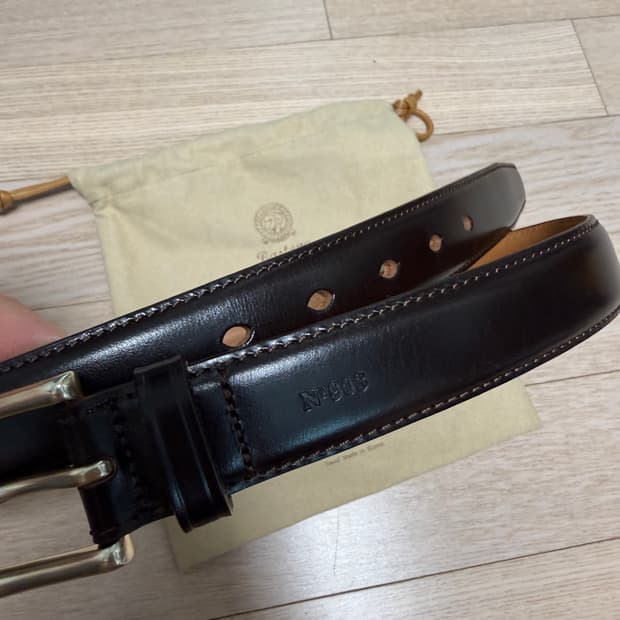 바스통 903 다크브라운 골드 벨트