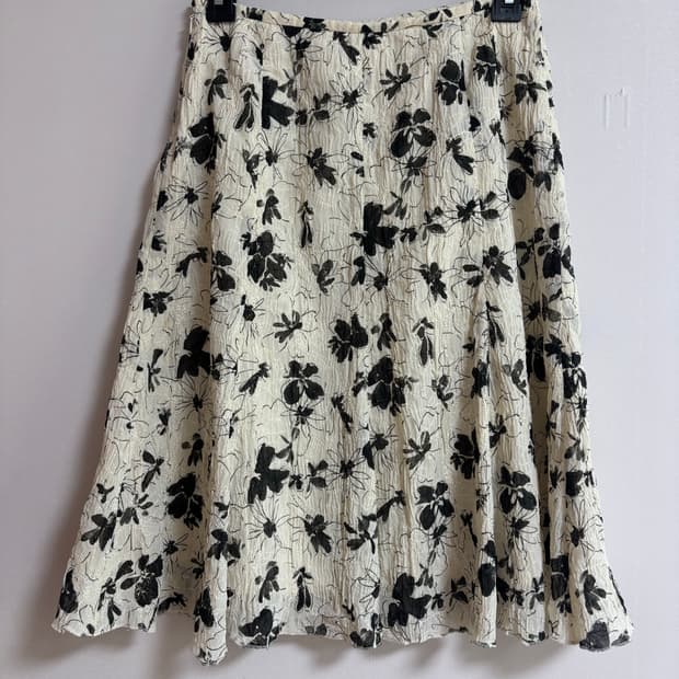 빈티지) 플라워 미디스커트 
