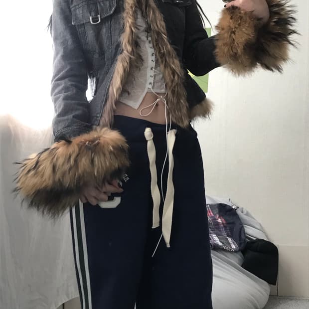 빈티지 데님 퍼자켓