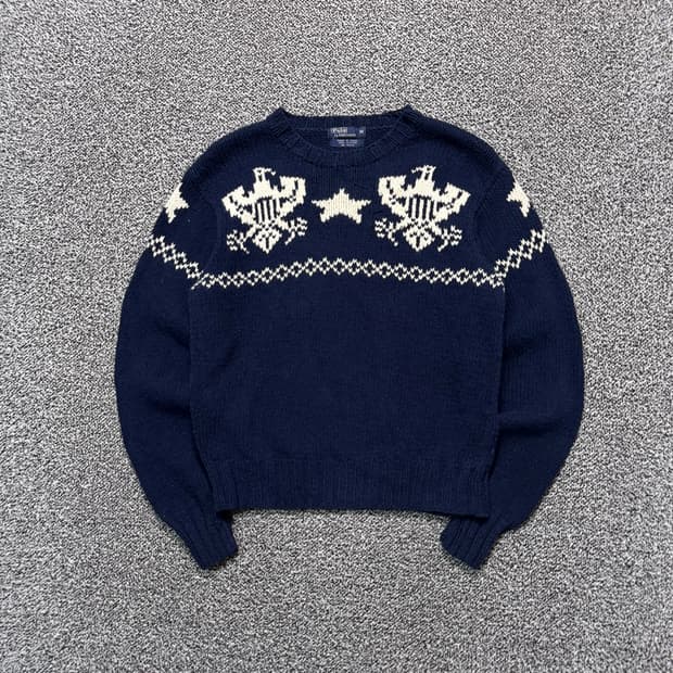 Name : 폴로 랄프로렌 네이비컬러 패턴 니트 :)