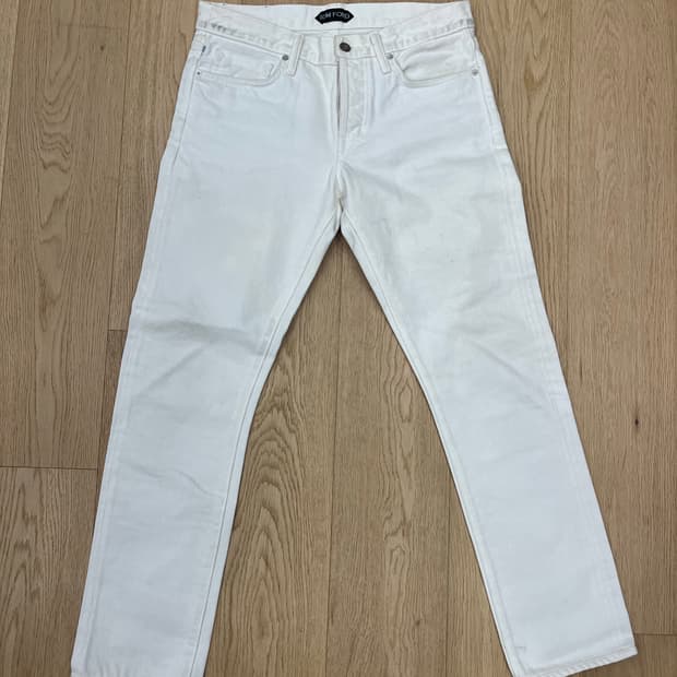 TOM FORD WHITE SELVEDGE JEANS